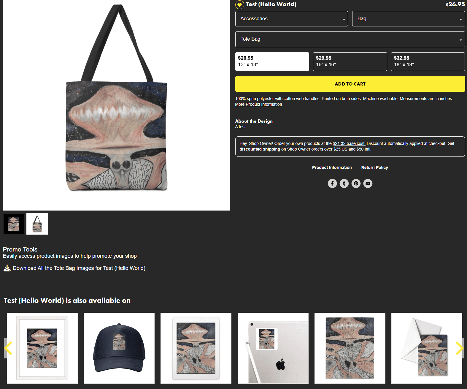 Mockup of GuapStudio merchandise and framed art